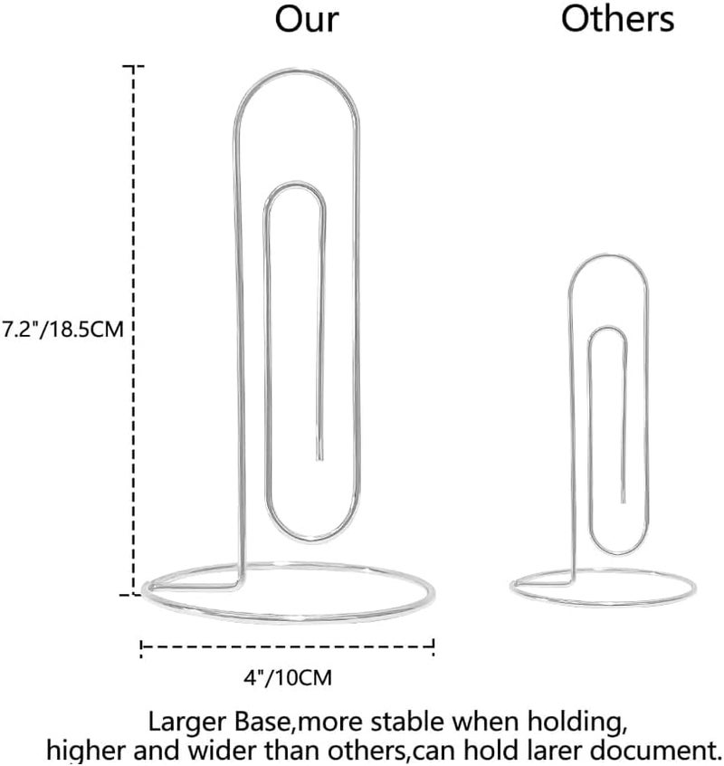 XyviLokit 4 Pack Sliver Large Paper Clip Memo Holder for Desk,Letter Holder,Paper Stand for Desk,Letter & Bill Storage,Mail Organizer Office Accessories Desktop Message Office Decor - Image 4